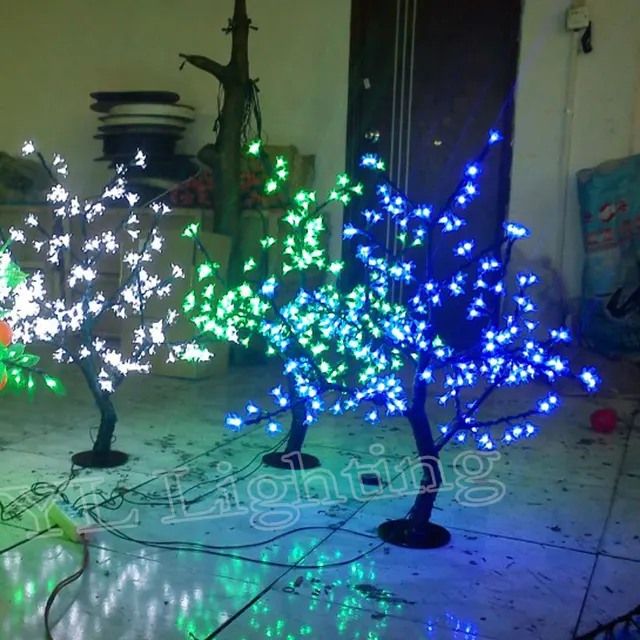 0.8Meter 200LEDS Artificial Outdoor Blossom Cherry Tree With Pink 0.8Meter 200LEDS artificial outdoor blossom cherry tree with pink christmas lights cheap price for Europ - 0.8Meter 200LEDS Artificial Outdoor Blossom Cherry Tree With Pink