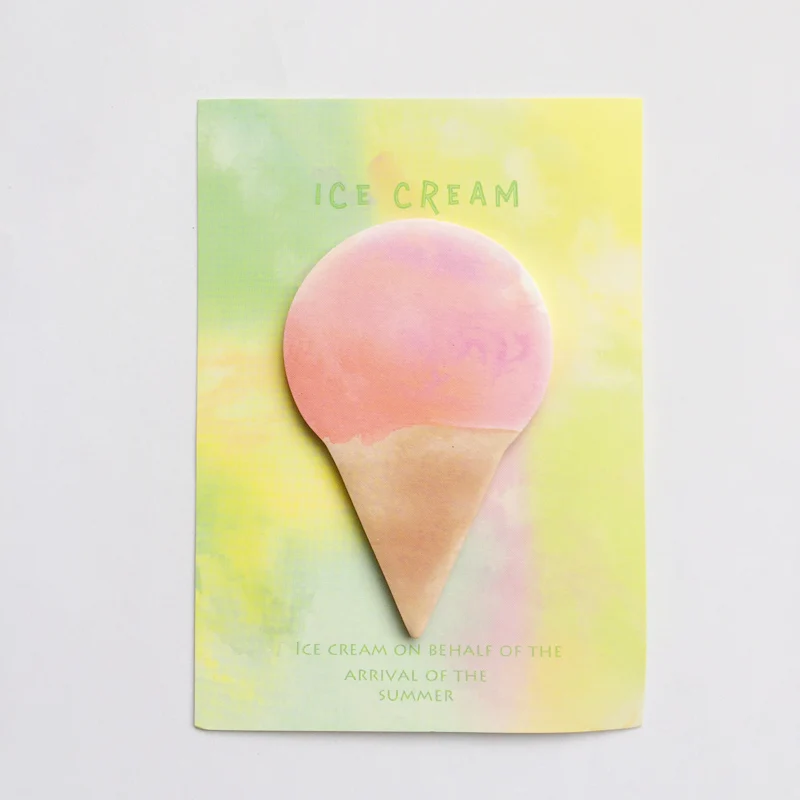 30 страниц элегантные акварельные облака клубника мороженое липкие блокноты для заметок студенческие канцелярские принадлежности Школьные офисные принадлежности - Цвет: ice cream