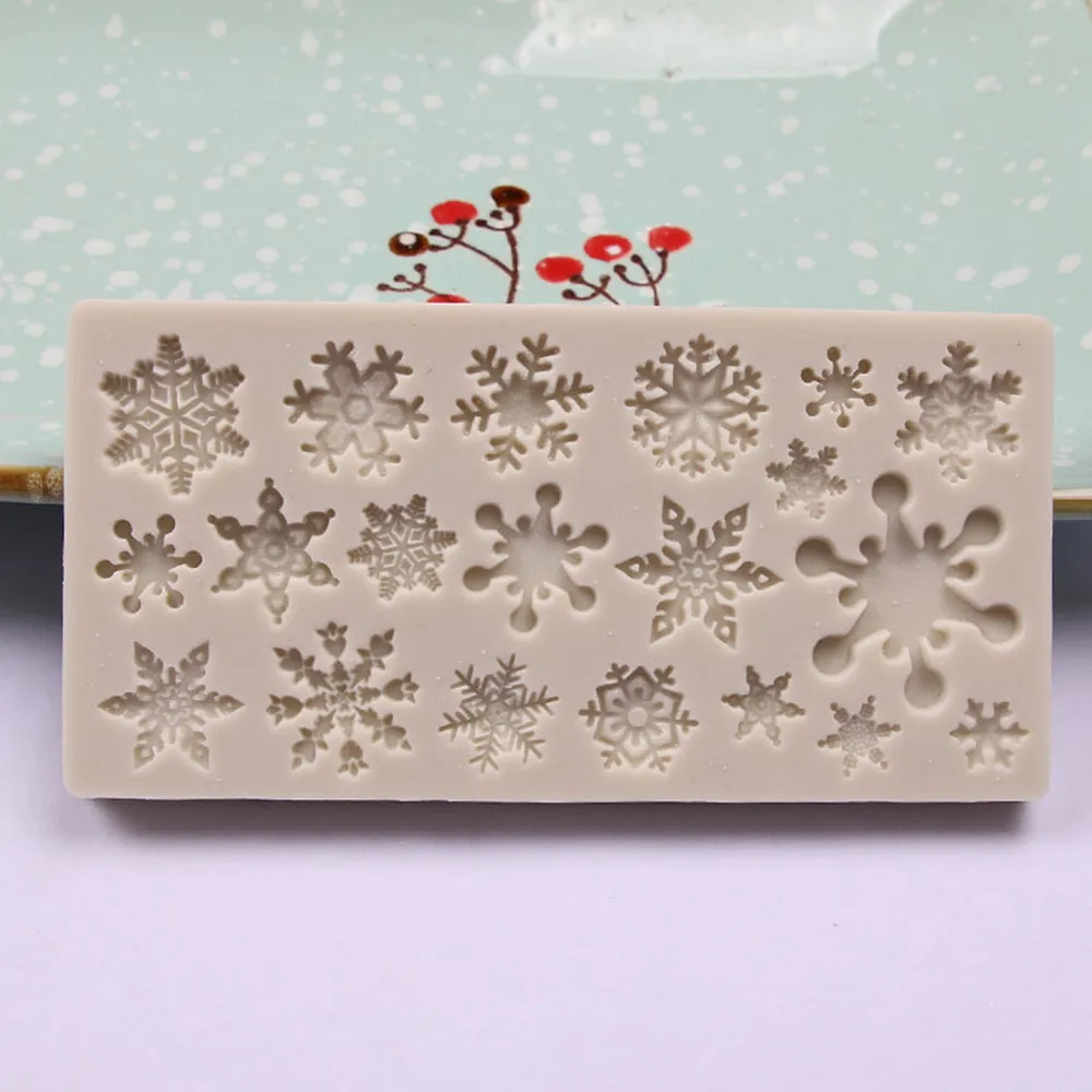 Рождественская Снежинка силиконовая форма шоколадный торт форма для выпечки антипригарные и термостойкие кухонные инструменты ручной работы