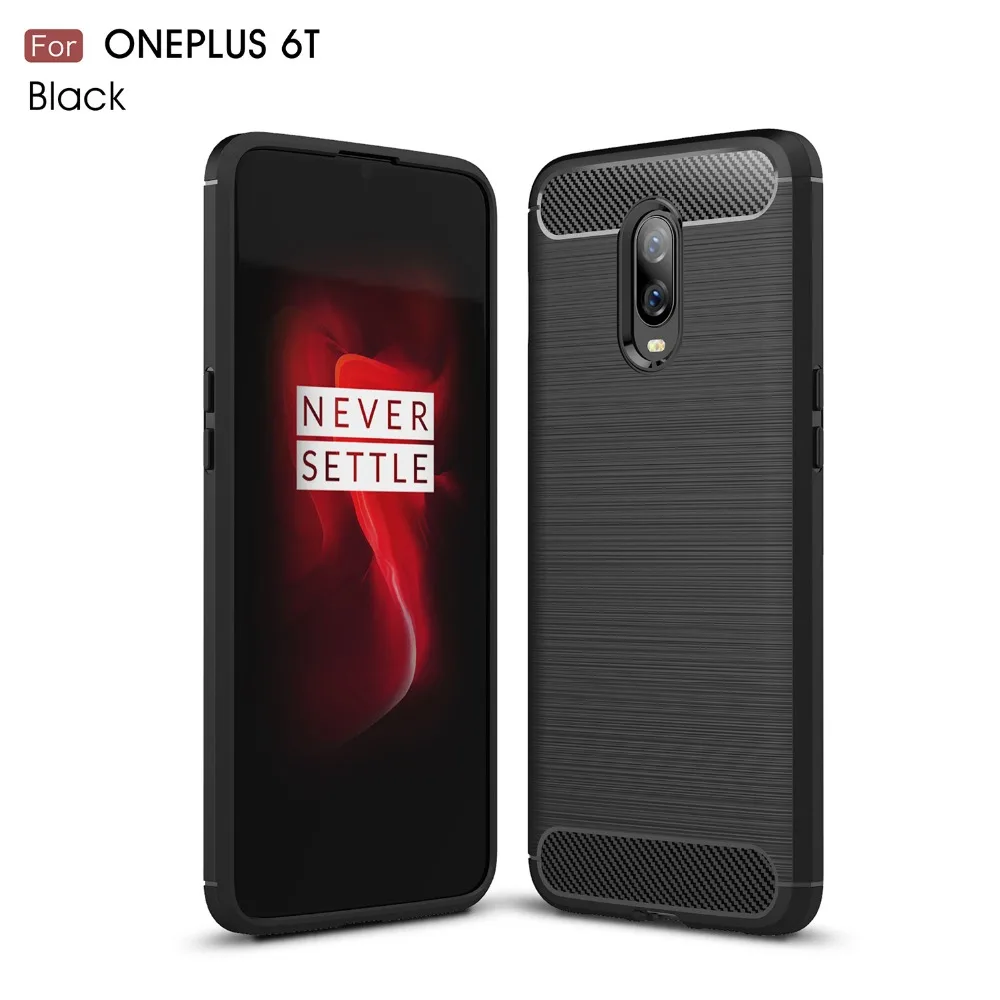 cheap subin Luxury Carbon Fiber Case For Coque OnePlus 6T Case Protective Back Cover For Oneplus 6T One Plus 6T 6 T 1+6T Fundas Capa