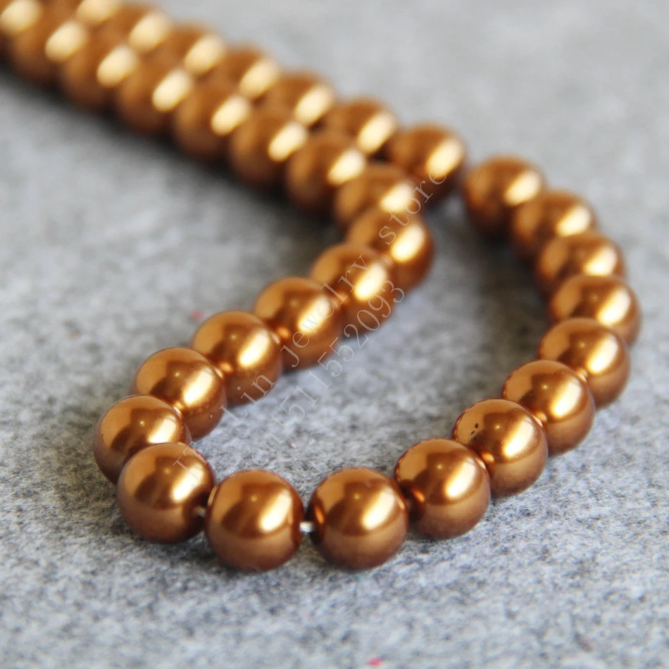 10mm Bronze Color Shell Pearl Loose Beads Accessories Fit for Making