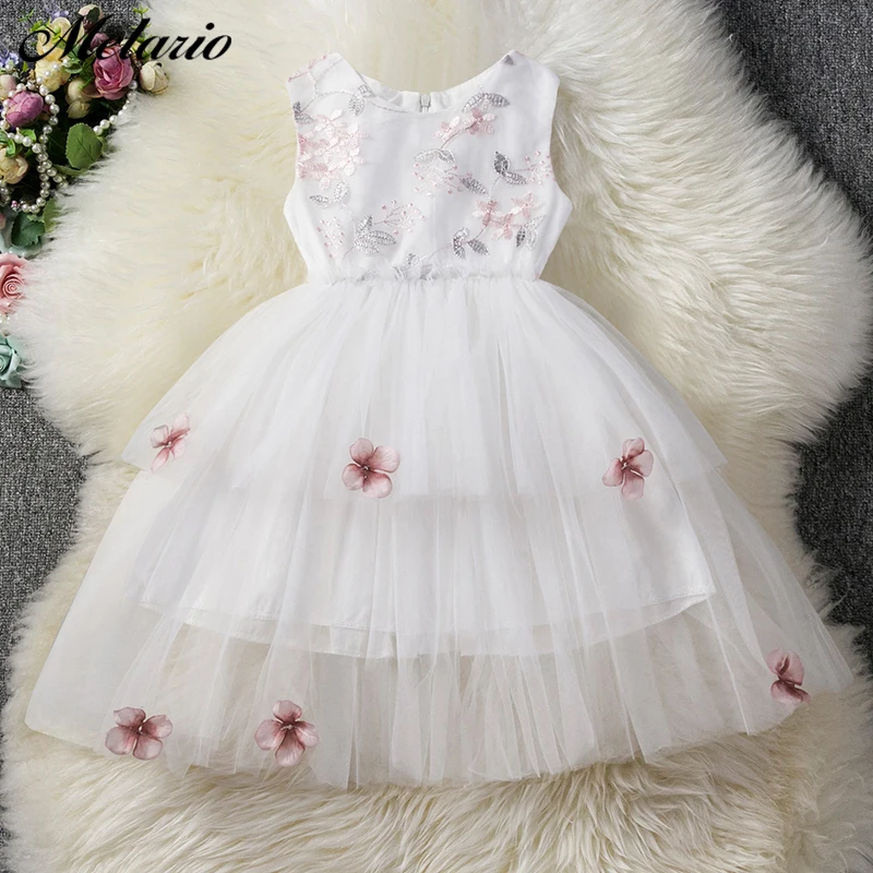 Платье для девочек «меларио»; повседневный костюм; Детские платья для девочек; платье с цветочным узором для малышей; вечерние летние платья-пачки для маленьких принцесс; Vestidos