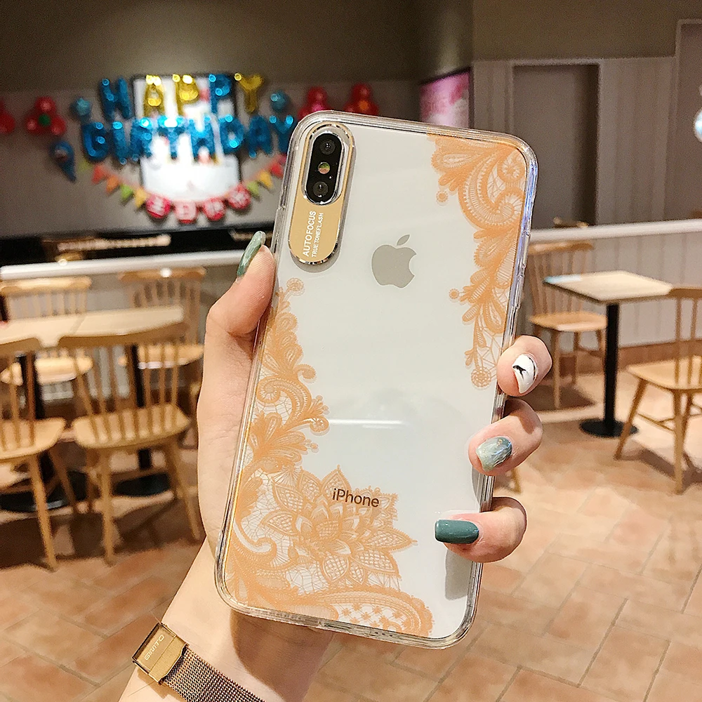 Чехол Ascromy для Iphone XS MAX, XR, X MAX, XSMAX, Цветочный, силиконовый, мягкий, TPU, прозрачный, защитный чехол, чехол s для Iphone 8, 7, 6, 6s Plus, X