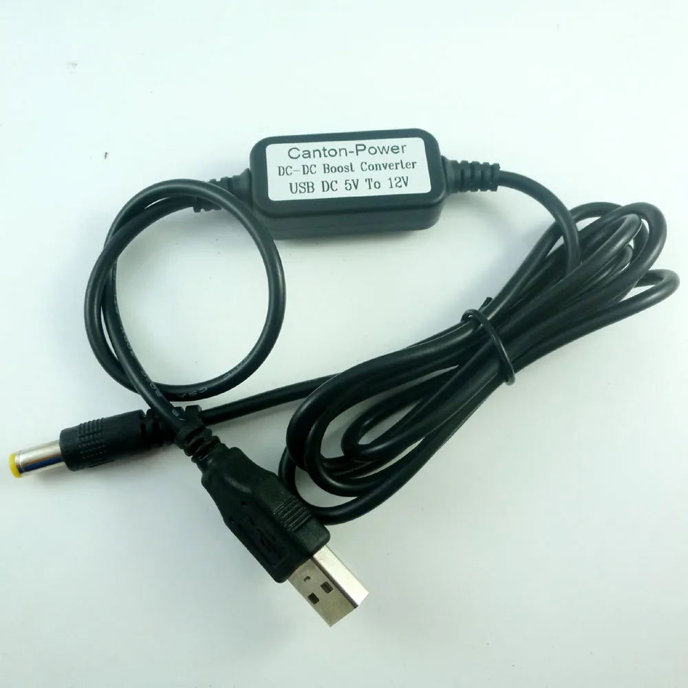 CE036 DC 5 В до 12 В USB к DC 5,5*2,1 мм кабель Boost Conerter Повышающий Модуль питания напряжения для мобильный wi-fi-роутер питания