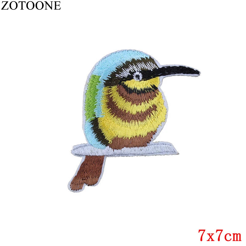 ZOTOONE нашивка с птицами вышивка Железная на патч для одежды платья швейная аппликация вышивка 1 шт. DIY Поставки стикер для рукоделия C
