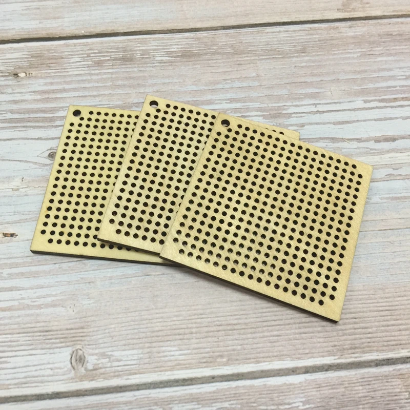 20 pcs square cross stitch pendant blank needlecraft (4)
