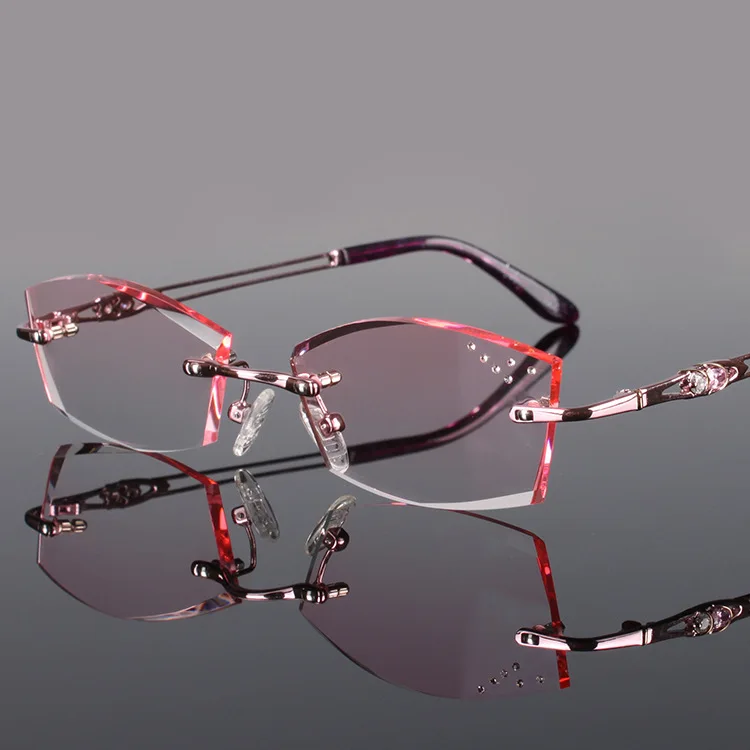 stylish rimless eyeglasses