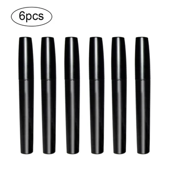 

6Pcs New Portable Empty Mascara Tube Eyelash Vial Liquid Bottle Container Black Cap Refillable Bottles Makeup Accessories J11