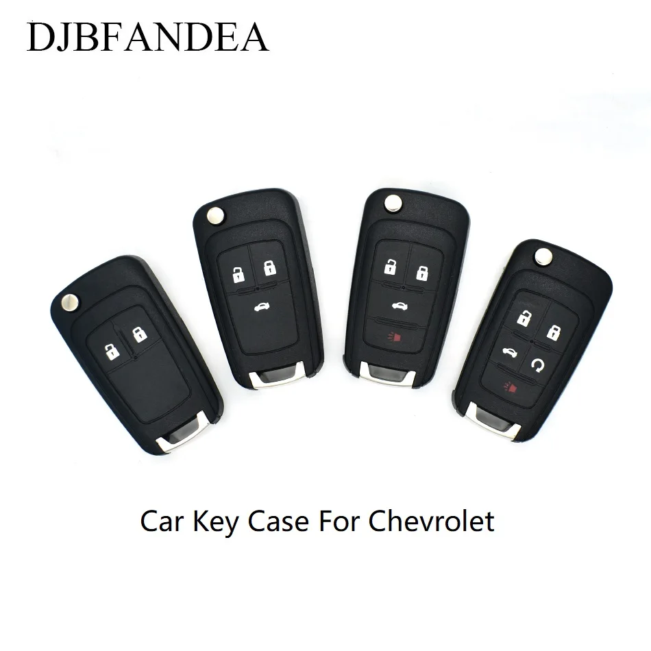 Djbfandea 2/3/4/5 пуговицы автомобиль флип ключей для Chevrolet Cruze Malibu Aveo Spark Sonic зубная щётка вольт 2010 2011 2012 2013 с эмблемой