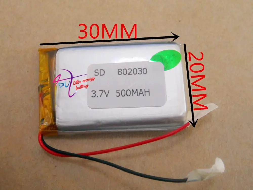 

Size 802030 3.7V 500mah tablet battery with Protection Board For MP4 GSP Digital Products Free S