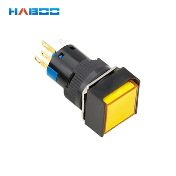 

HABOO waterproof 1NO1NC led lighted momentary 1NO+1NC pushbutton witch,goldplating contact,ROHS,CE,6V,12V,24V,110V,220V LED