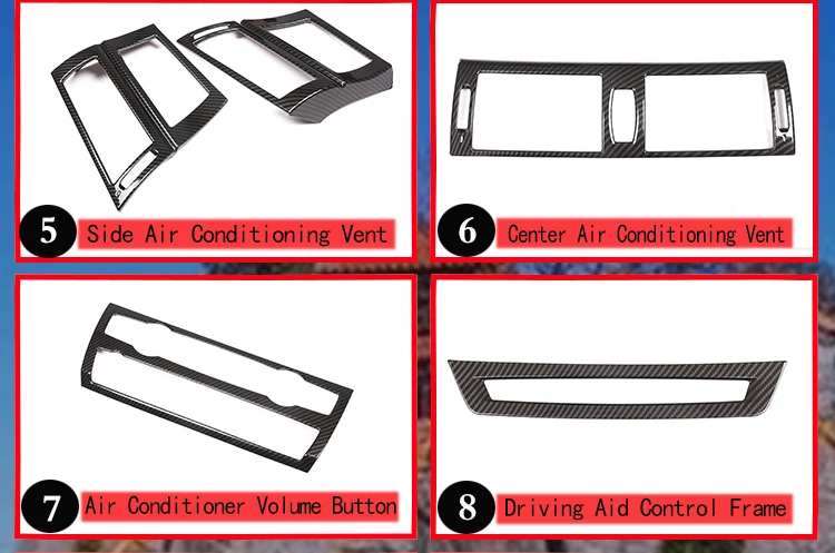 Автомобильные аксессуары из углеродного волокна для BMW X5 X6 E70 E71 2008-2013 ABS Автомобильная полоса для отделки интерьера рамка накладка наклейка