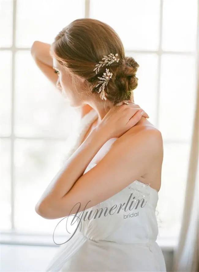 

2018 Western Wedding Jewelry Headdress For Handmade Bride Wedding Hair Accessories Crown Floral Crystal Pearl Hair Ornaments