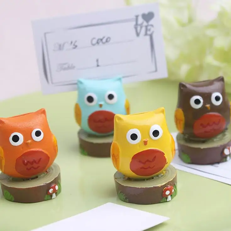 New Arrival Factory Directly Sale 10 Pcs/lot Baby Shower Favors Owl Place Card Holders Wholesale | Дом и сад