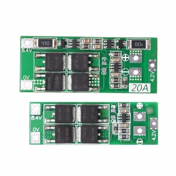 

2S 20A 7.4V 8.4V Li-ion Lithium Battery 18650 Charger PCB BMS Protection Board Voltage Regulator Dropship