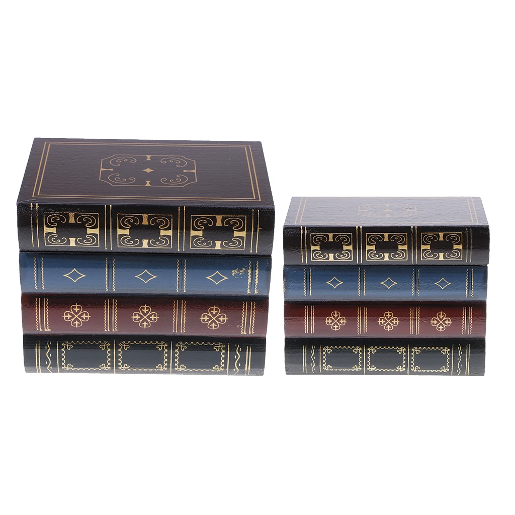 Antique Book Type Wooden Jewelry Box Case Dressing Table Home Decoration S 