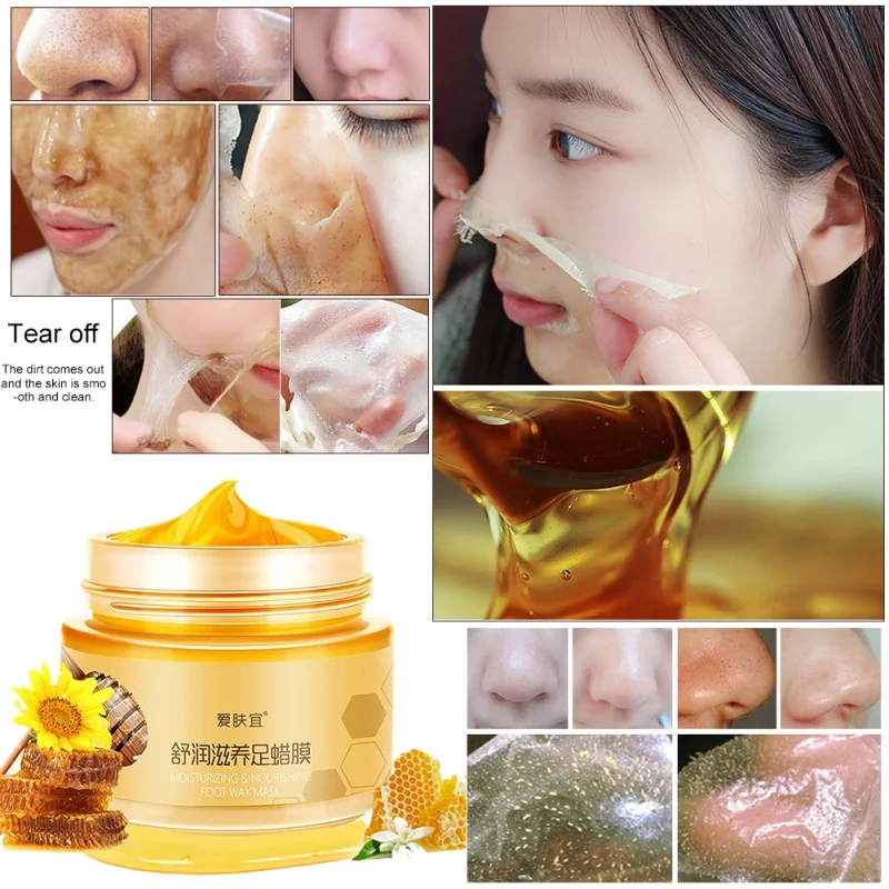 

Honey Hand Foot Wax Milk Cream Whitening Nourish Moisturizing Hydrating Remove Dead Skin Care