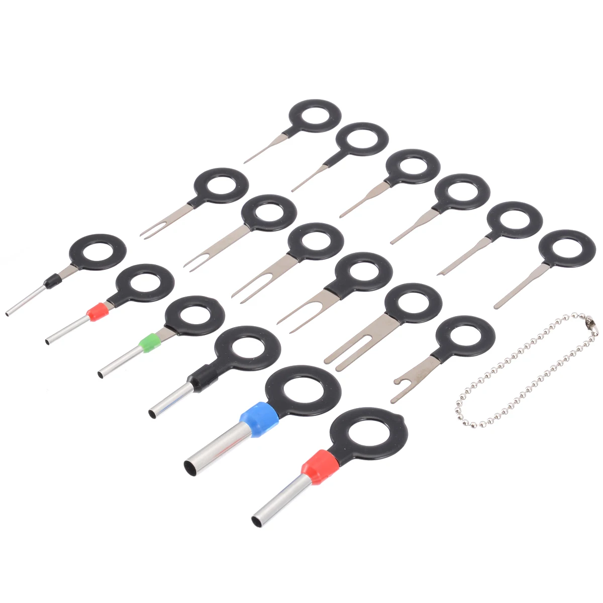 18Pcs/Set Wire Terminal Removal Tools Car Electrical Wiring Crimp Connector Pin Extractor Kit Car Repair Hand Tool Set Plug Keys