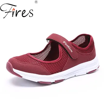 

Fires Women Sport Shoes Summer Breathable Running Shoes Nylon Buckle Walking Sneakers chaussures femme Sneaker Zapatillas Mujer