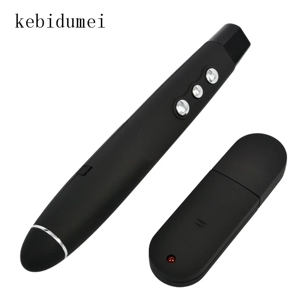 

kebidumei Wireless PPT Presenter Red Laser Presenter Pen for Powerpoint Presentation RF Remote Controller with USB Receiver