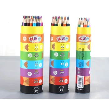

12/18/24/36Pcs/lot DIY Cute Kawaii Wooden Colored Pencil Wood Rainbow Color Pencil for Kid School Graffiti Drawing Painting