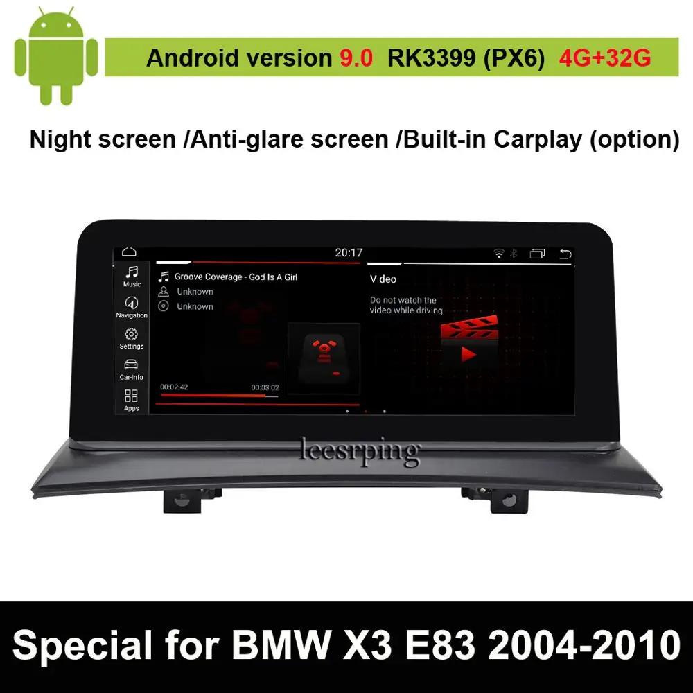 

Android 9.0 Car Multimedia Player for BMW X3 E83 2004-2010 Auto GPS Navigation
