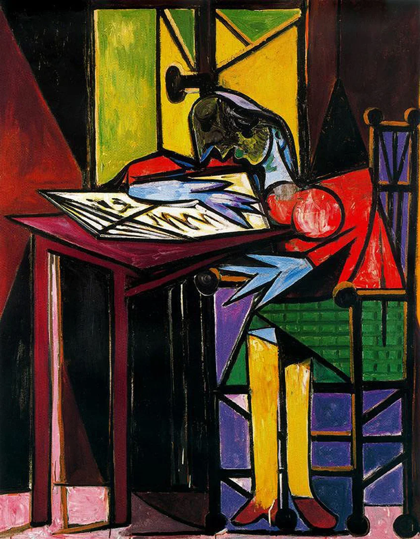 Картина маслом Размножение на льняном холсте woman-reading-1935BY Пикассо Museam Качество