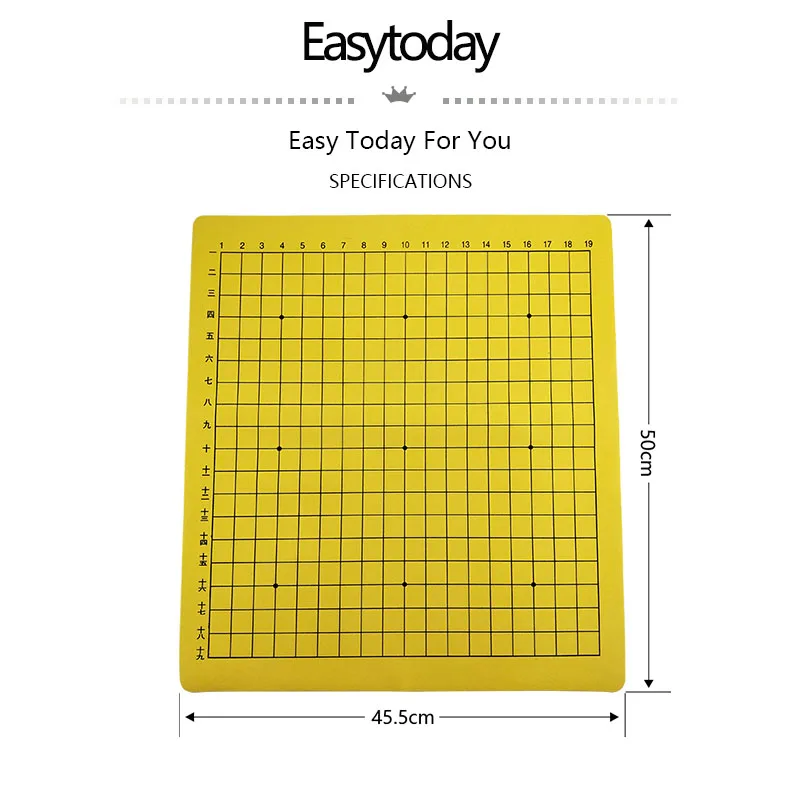 Easytoday доска для китайских шахмат Синтетическая Кожа Go игра шахматная два в одном