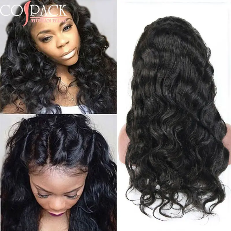 7A Grade Unprocessed Brazilian Full Lace Human Hair Wigs Lace Front Wigs Body Wave Virgin Hair with Baby Hair for Black Women