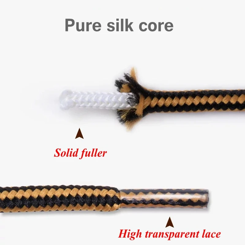 1 Pair Martin Shoes Round Shoelaces Hiking And Leisure Sports Shoe laces Striped Double Color Fashion Shoe lace 18 Colors