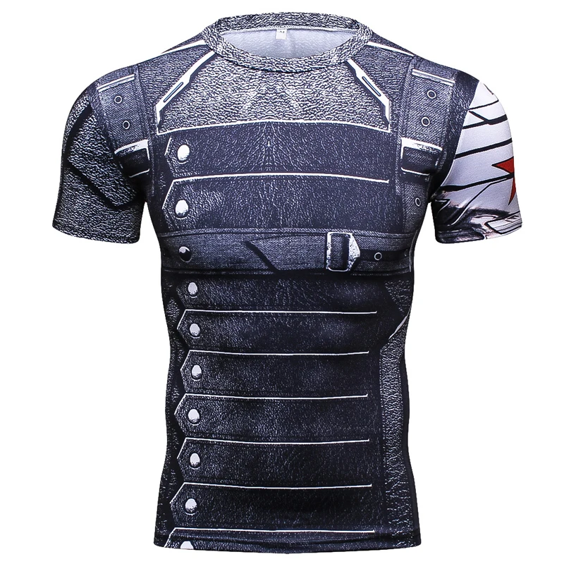 

Summer 2019 Marvel Superhero T-Shirt 3D Superman/Spiderman/Batman/Black Panther Men T Shirt Short Sleeve Compression male shirt