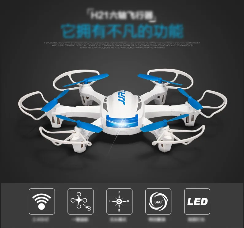 

Newest Mini Dron JJRC H21 2.4GHz 6CH Headless Mode One Key Return RC Quadcopter remote control Helicopter