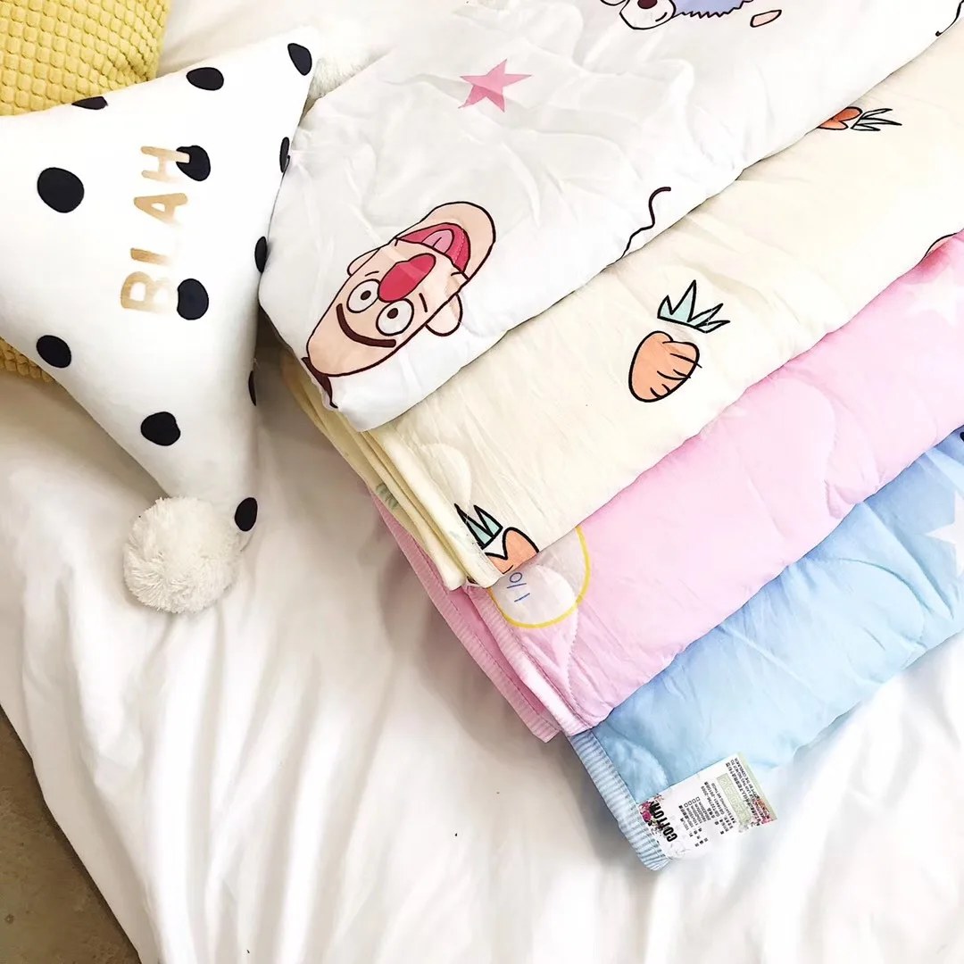

Summer Bedspread Size Geometric Printed Quilts and Duvets for Children Thin Air-conditioned Comforter colcha For Bed