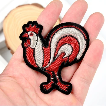 

French design Indian silk hand embroidery rooster brooch female cartoon pin badges act the role ofing is tasted
