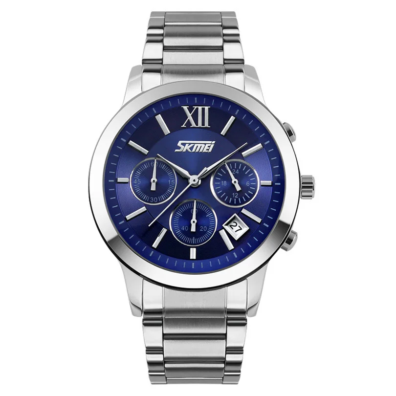 Новая мода кварцевые часы мужские топ Роскошная брендовая мужская часы Мужчины сплава наручные часы 30 м водонепроницаемый мужской бизнес