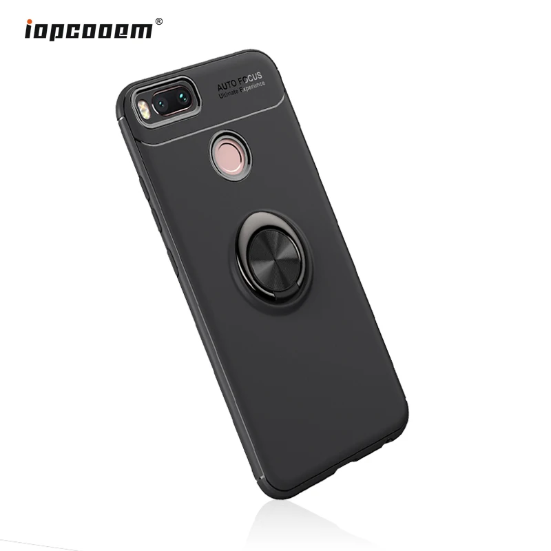 

Phone Cases For Xiaomi 5X Case Finger Ring Car Magnet Holder Soft Silicone Back Cover For Xiaomi A1 Coque5.5"inch