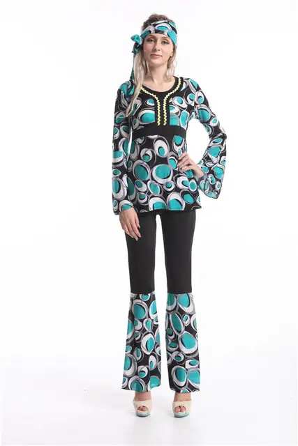 Online Free Shipping 60s 70s Go Retro Hippie Dancing Groovy Placeholder Free Shipping 60s 70s Go Retro Hippie Dancing Groovy Party Disco Fancy Dress Up Costume