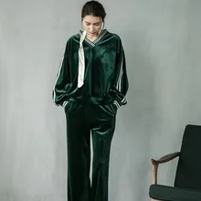 Yomrzl A525 Новое поступление осенние и зимние велюр Женские пижамы Установить Главная стиль ежедневно внешних и внутренних одежда sleep set