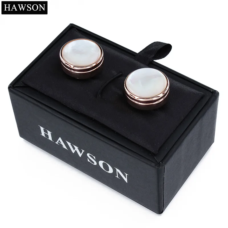 HAWSON Rose Gold Color Button Cover Mother Pearl Cover Button for Mens Clothing Accessory