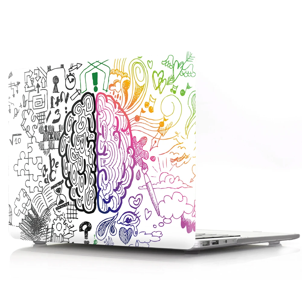For macbook pro 15 case Laptop Case Unique Left Right Brain Hard PC Shell for macbook pro 15 case a1707 touch bar a1706 a1708  (17)