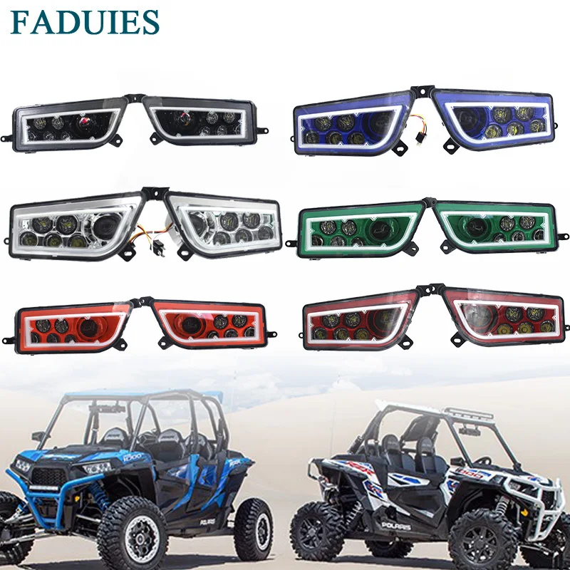 FADUIES ATV Polaris общий 1000 светодиодный фары RZR XP1000 / Turbo полный Halo Ангельские глазки
