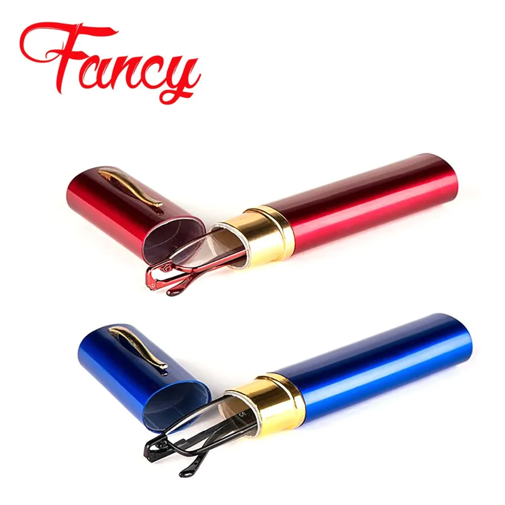 

Ultra Slim Compact Reader Reading Glasses Women Men Cheap Pocket Reading Glasses With Pen Clip Tube Case +1.0 to 4.0