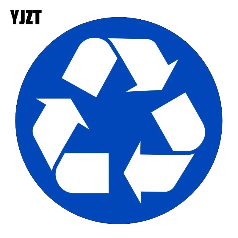 

YJZT 12CM*12CM Creative Recycle Logo Funny Car Sticker Decal PVC 12-0441