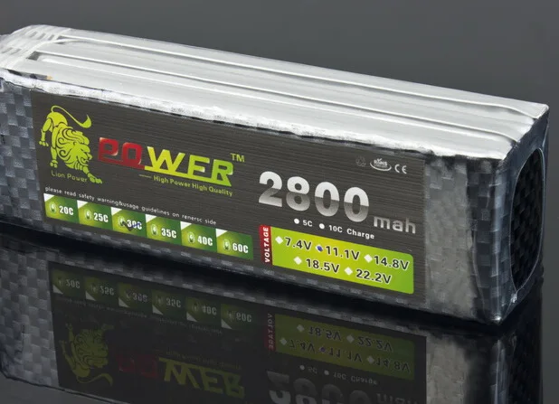Литий-полимерный аккумулятор Lion Power 3S 11 1 В 2800 мАч для летательного аппарата с