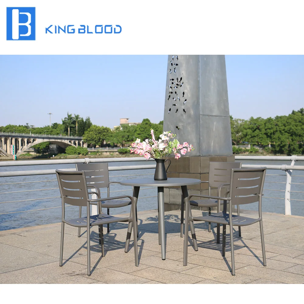 outdoor furniture rattan polywood dining set