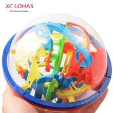 3D Magic Maze Ball 100 Levels Intellect Ball Rolling Ball Puzzle Game Brain Teaser Children Learning Educational Toys Orbit Game