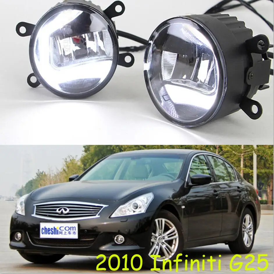 Автомобильный бампер, лампа на голову, светильник Infiniti G25, Дневной светильник светодиодный, автомобильные аксессуары, лампа дневного света для Infiniti G27, противотуманная фара