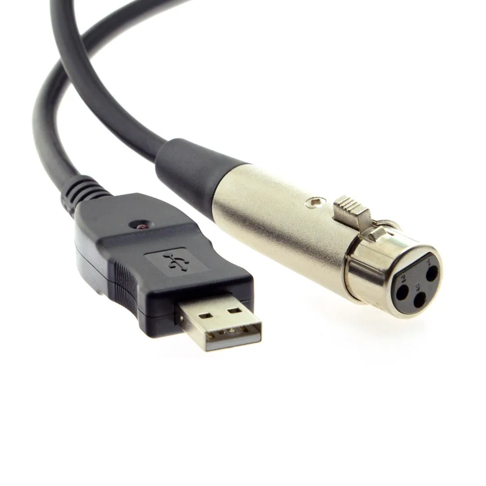 Hiperdeal 3 м USB микрофон MIC Link Кабель-адаптер XLR Женский для ПК для Тетрадь Mac