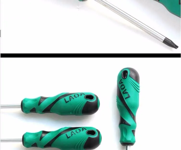 LAOA 4 шт. специальная "U" форма S2 Набор отверток из легированной стали Gongniu отвертка с двойной цветной ручкой Отвертка болт драйвер