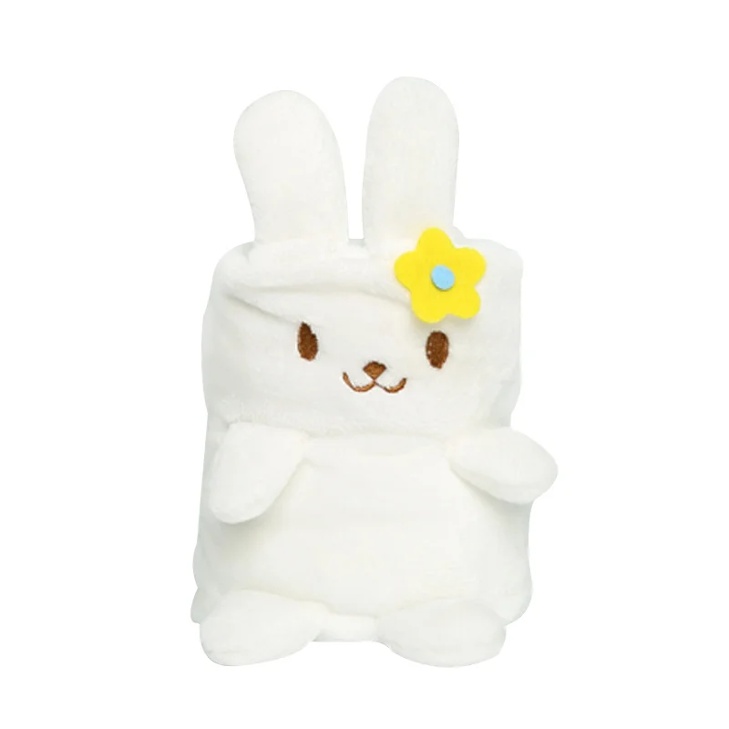 Cartoon Flannel Baby Girls Receiving Blankets Warm Soft Newborn Swaddling Blanket Rabbit